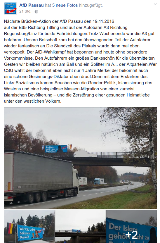 Screenshot AfD Passau Facebook